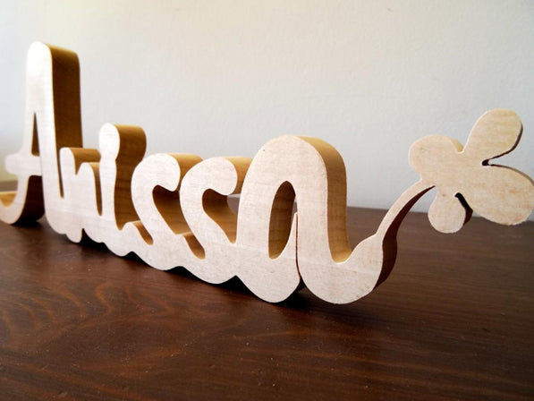 Lettre en bois animaux