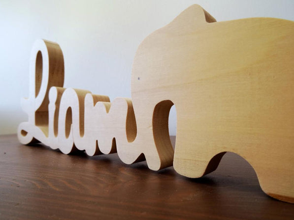 Lettre en bois animaux