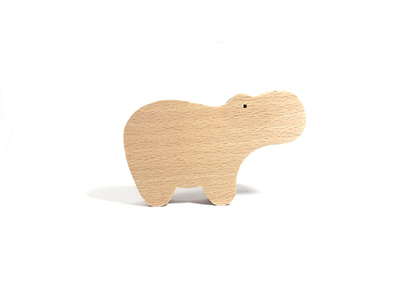 Animaux d'Afrique en bois : hippopotame