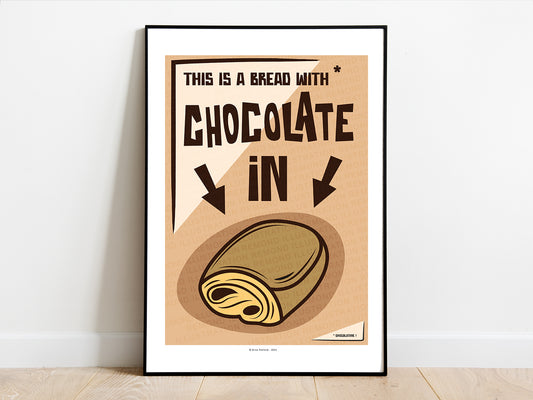 Affiche & Poster Pain au chocolat ou Chocolatine