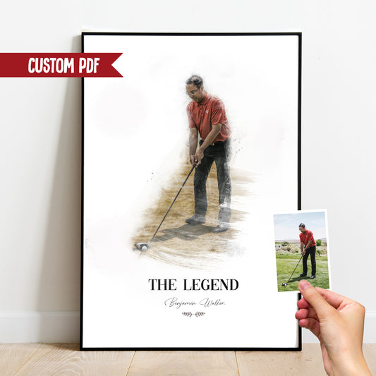 Affiches Personnalisée pour golfeur