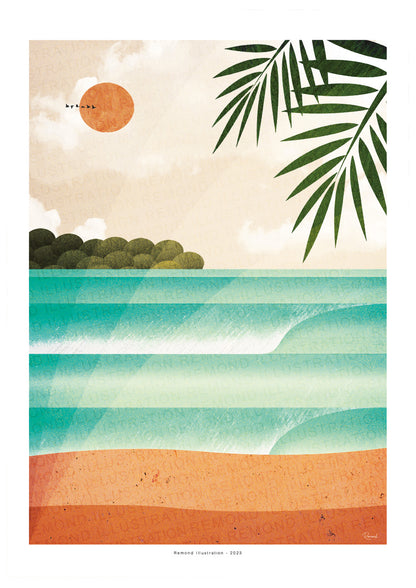 Affiche & Poster de Surf : Surfer Paradise