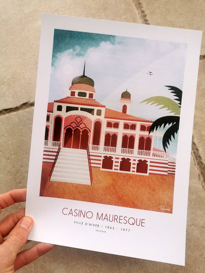 Poster Casino Mauresque -  Ville d'Hiver - Arcachon