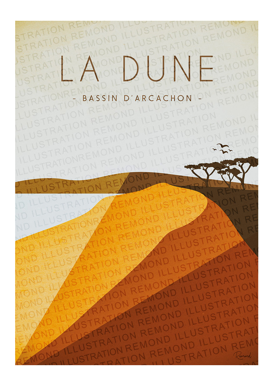 Poster Dune du Pilat - Aquitaine ( France )