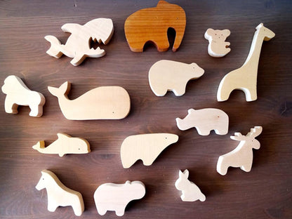 Animaux en bois 