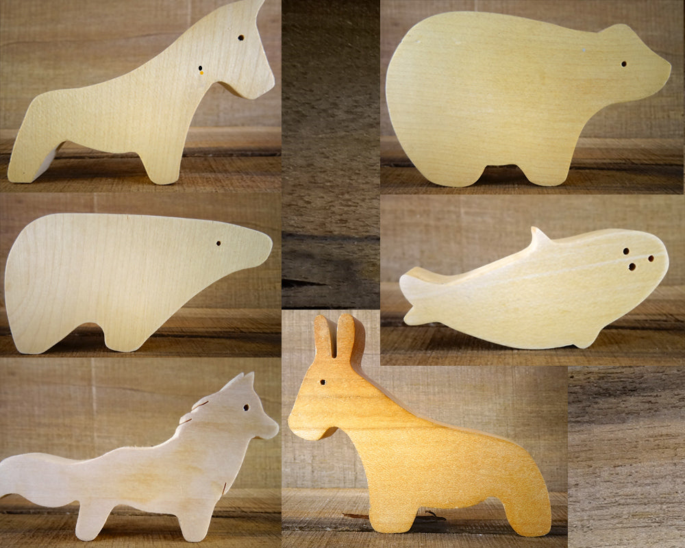 Ensemble De 4 Animaux En Bois Un Jouet Naturel Made In France Ensemble De 4 Animaux En Bois Un Jouet Naturel Made In France