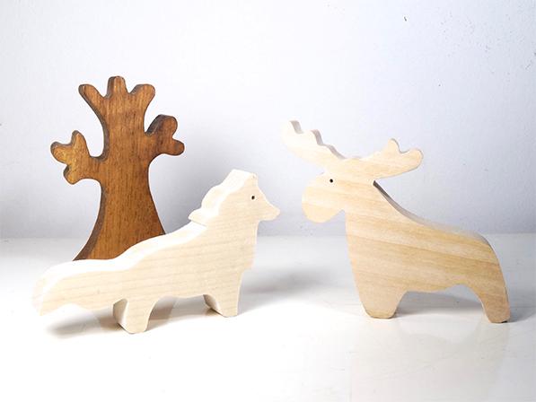 Jouet en bois : Animaux de la forêt 