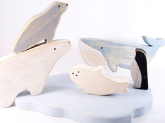 Jouets en bois vieillis - banquise