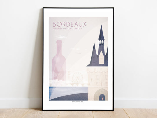 Affiche ville de Bordeaux - France