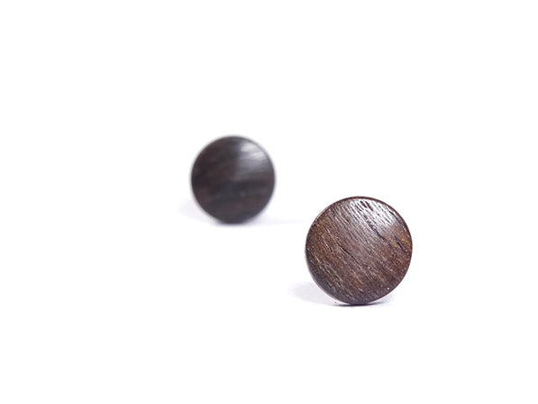 Paire de boucles d'oreilles bois
