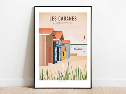 Affiche Cabanes de pécheurs des ports du Bassin d'Arcachon