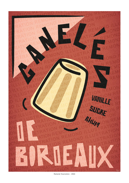 Affiche Canelés de Bordeaux