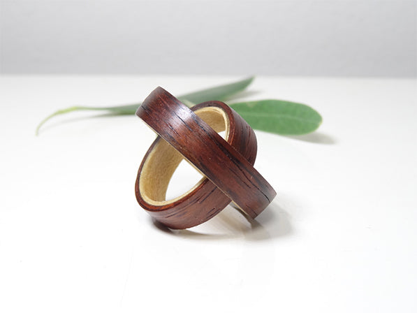 Bague érable et palissandre