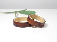 Bague érable et palissandre