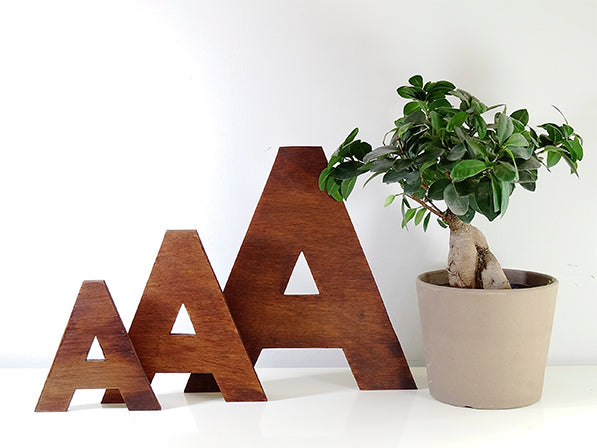 Grandes lettres en bois 40 cm