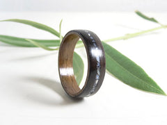 Bague de mariage en bois Ebène et nacre