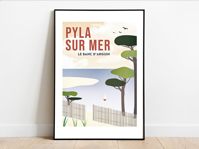 Affiche Pyla Sur Mer - Bassin Arcachon