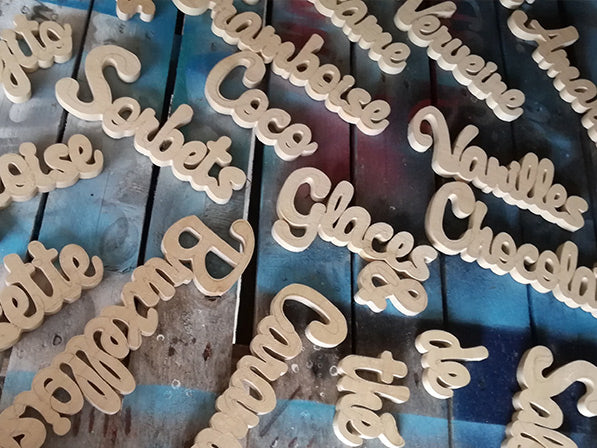 Lettres et prénoms bois